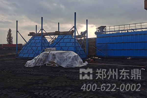 環(huán)保煤泥烘干機(jī)生產(chǎn)線安裝現(xiàn)場